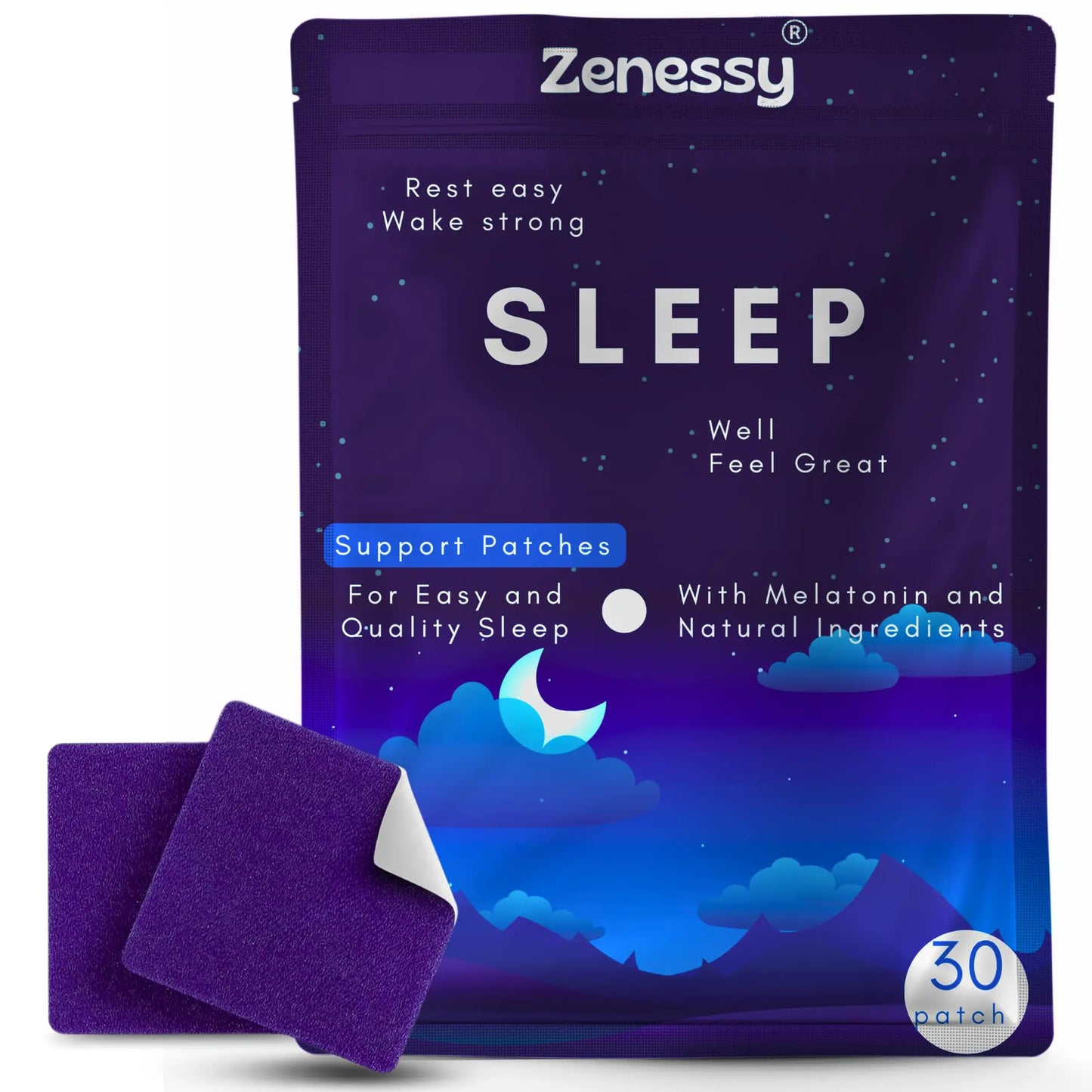 AlluraOne™ SereniSleep Herbal Patches - Melatonin, Valerian & Magnesium