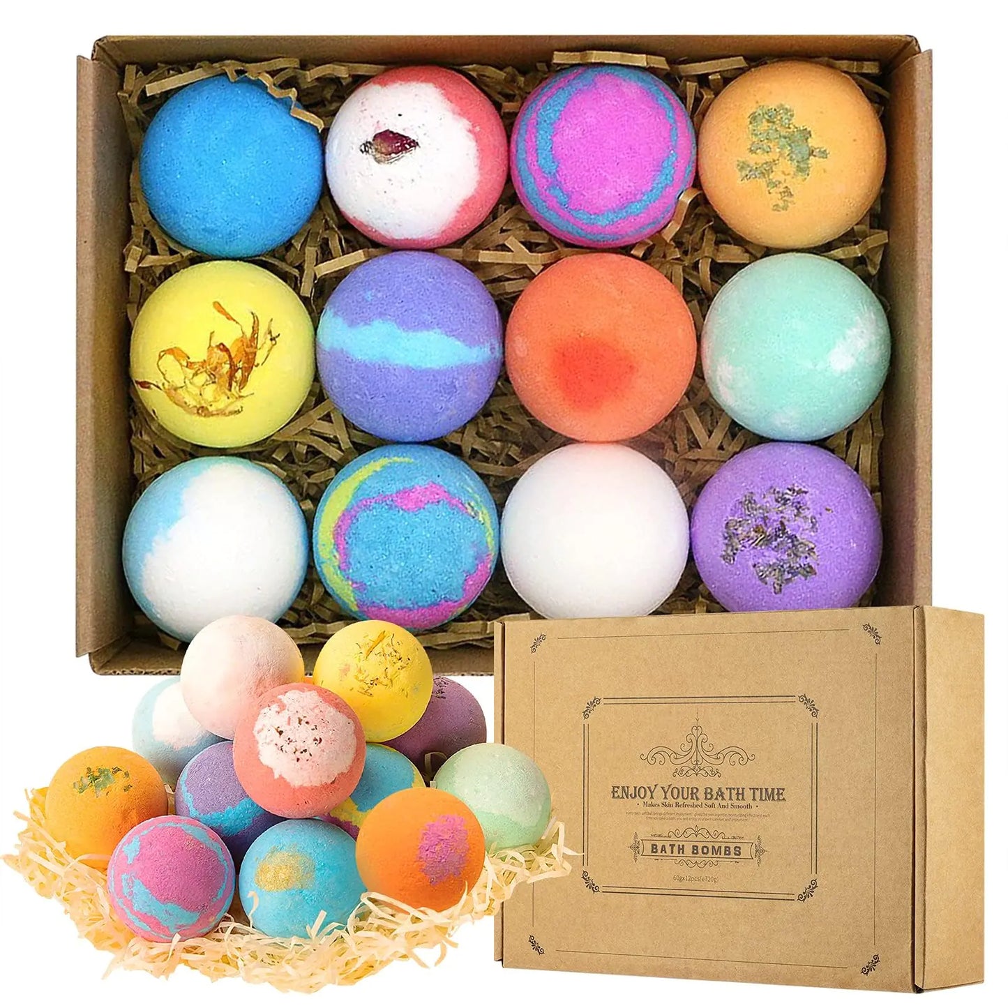 AlluraOne™ Spa Bath Bomb Bliss Set 12pcs with Essential Oils
