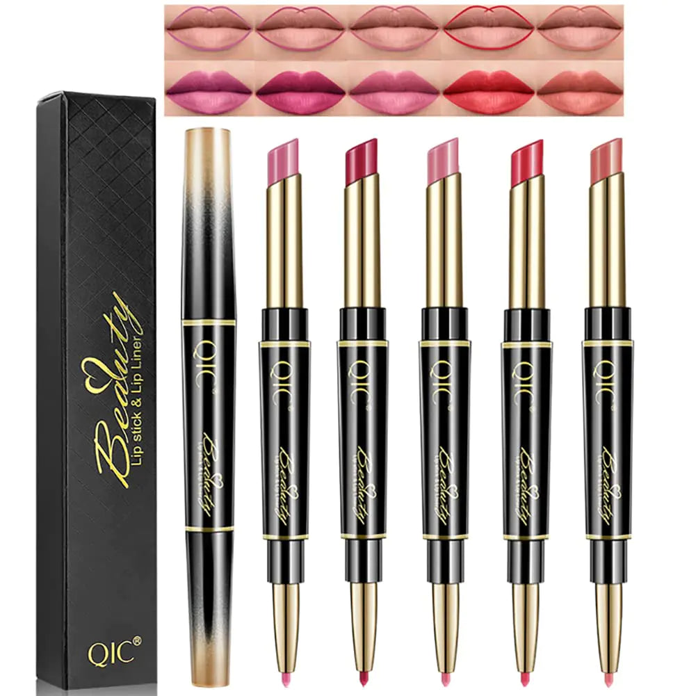 AlluraOneâ„¢ Dual Charm 5pc Matte Lip Combo: Liner & Stick