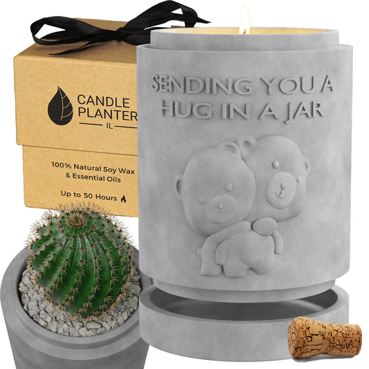 AlluraOneâ„¢ Soy Wax Scented Planter Candle - 50hr Lavender Aroma