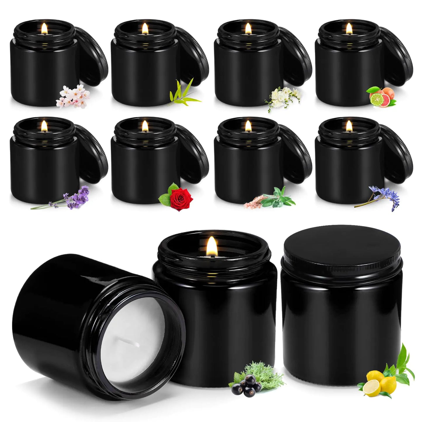 AlluraOne™ Yexiya Mini Mason Aromatic Candles 50-Pack 3.5oz