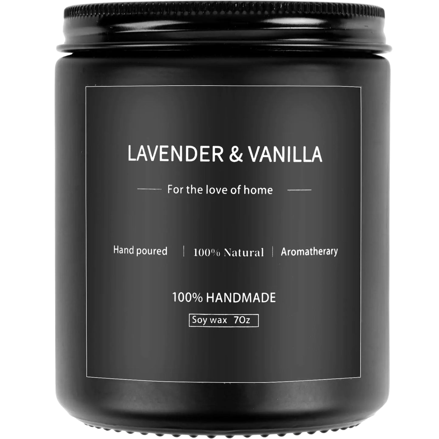 AlluraOne™ Lavender Vanilla Black Soy Candle 7oz