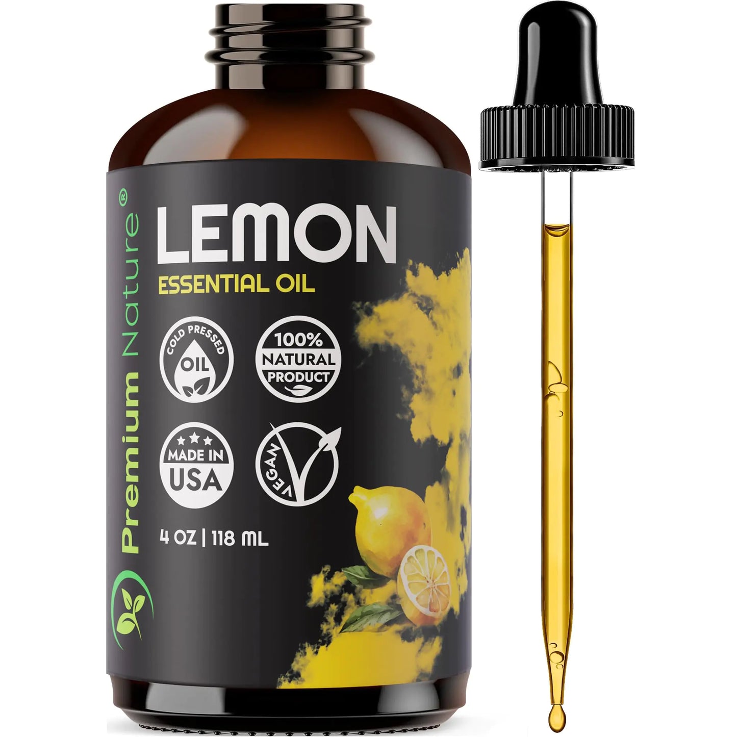 AlluraOne™ Organic Lemon Aromatherapy Essential Oil 4oz