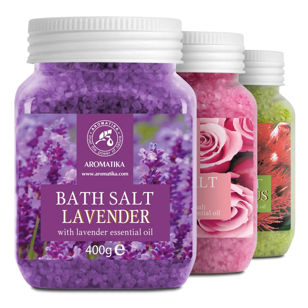 AlluraOne™ Lavender Rose Eucalyptus Bath Salts Trio - 42 Oz