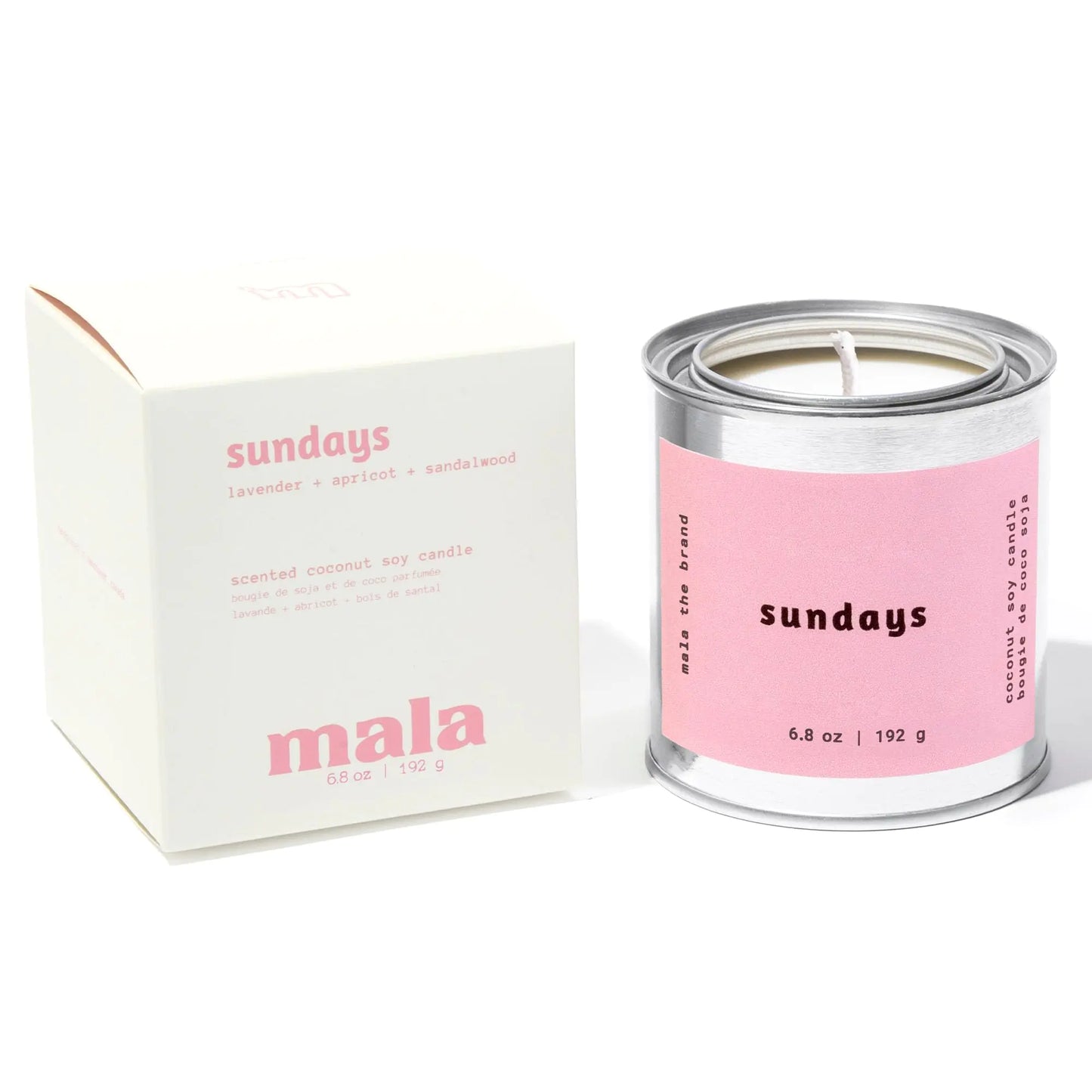 AlluraOne™ Sundays Apricot & Lavender Aromatherapy Candle - 6.8 oz Vegan Soy