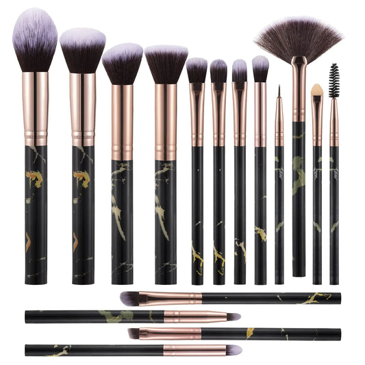 AlluraOneâ„¢ Marble Essence 16PC Makeup Brush Set