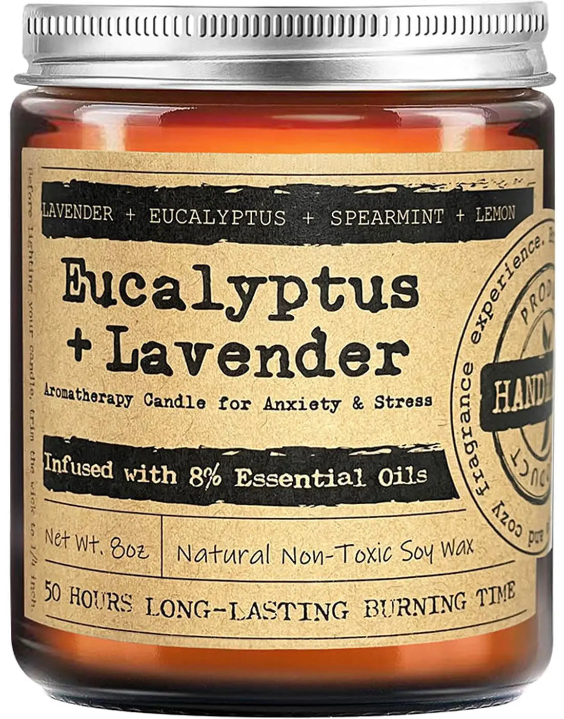 AlluraOne™ Lavender Eucalyptus Serenity Candles - 8oz Relaxation & Spa Gifts