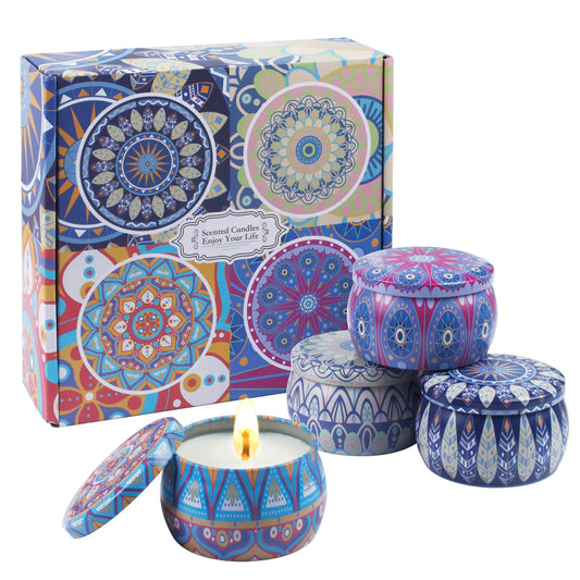 AlluraOneâ„¢ LIVILLA Aromatherapy Candle Set - Luxurious Scents 4-Pack