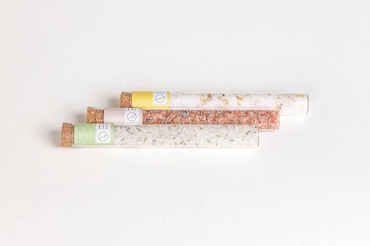 AlluraOneâ„¢ Luxury Bath Salt & Bomb Gift Set in Glass Tubes