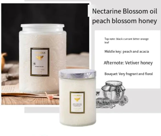 AlluraOne™   Embossed Glass Soy Aromatherapy Candles