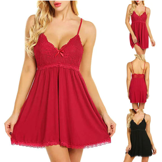 AlluraOne™   Lace Lingerie Sling Dress