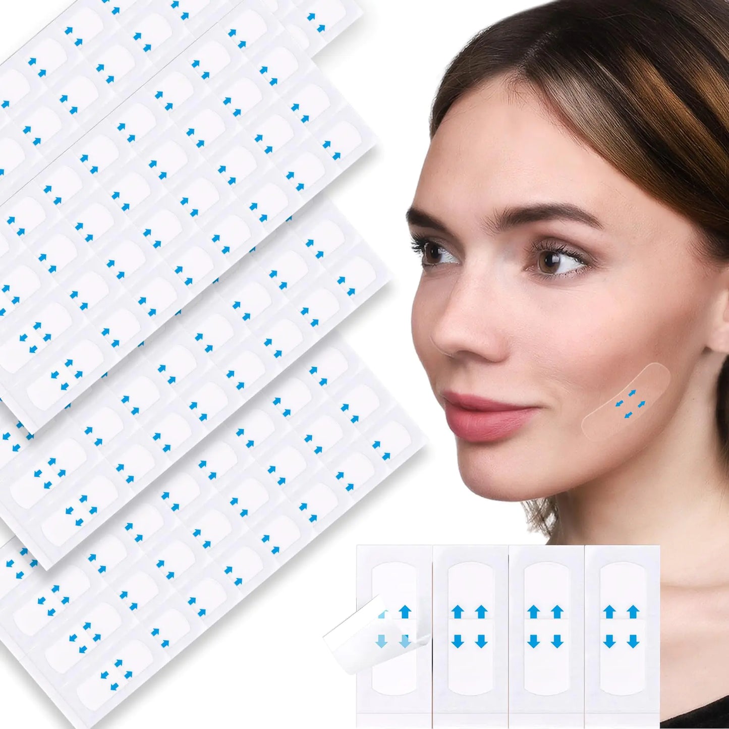 AlluraOne™   OIIKI 100 PCS Advanced Face Lift Tapes