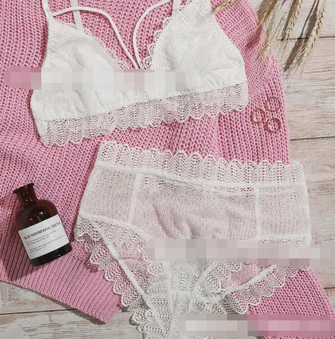 AlluraOne™   White Lace Lingerie Set - Three-Piece Sleeveless Outfit