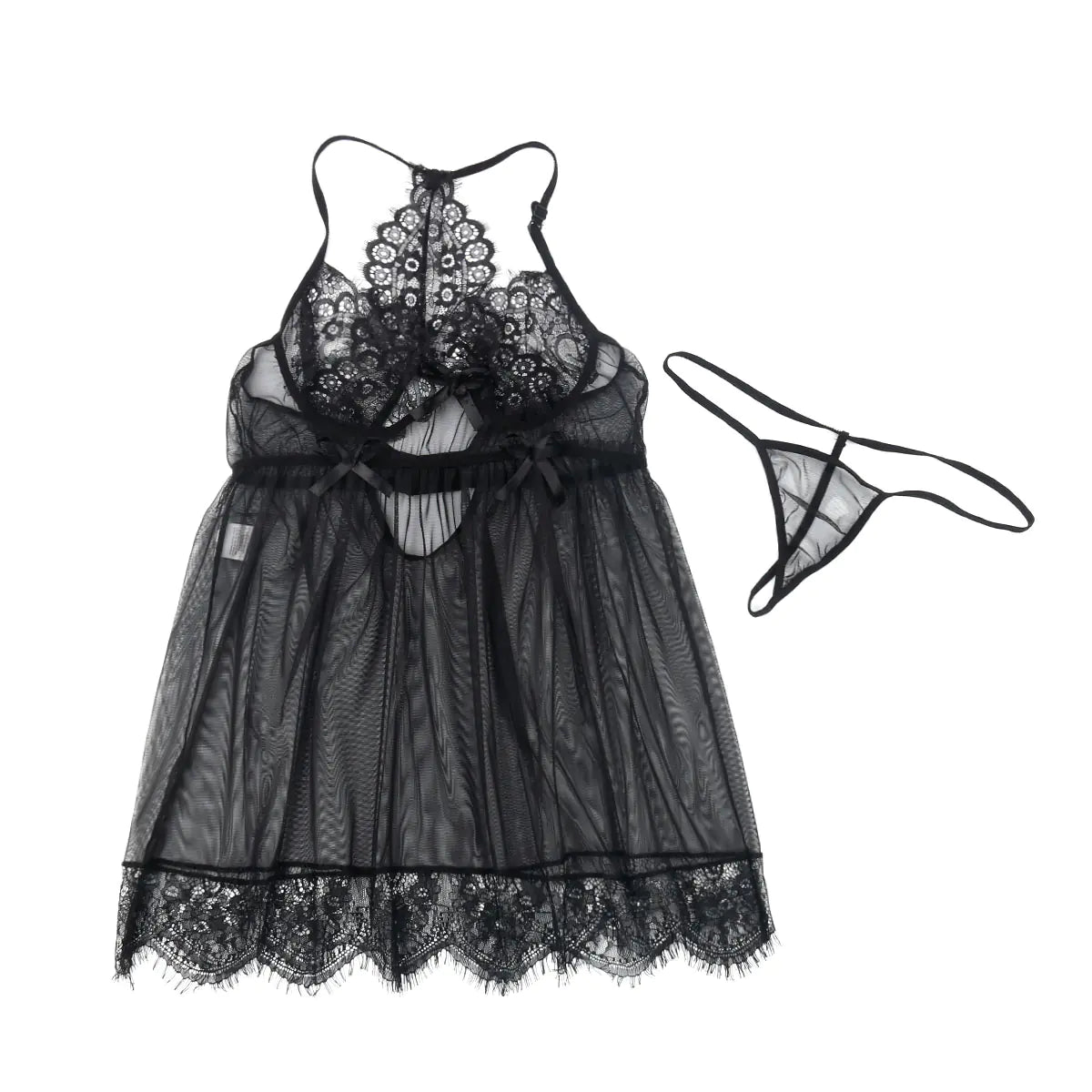 AlluraOne™   Lace Lingerie Nightgown for Women - Sexy Sleepwear