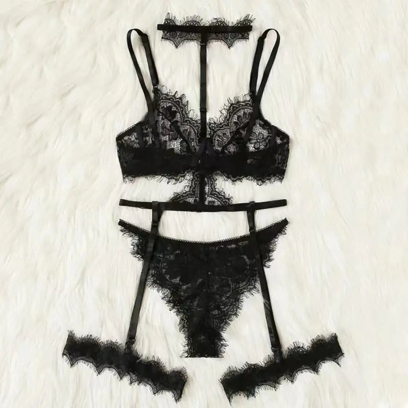 AlluraOne™   Cross-Border Hot Selling Women's Lace Lingerie Set