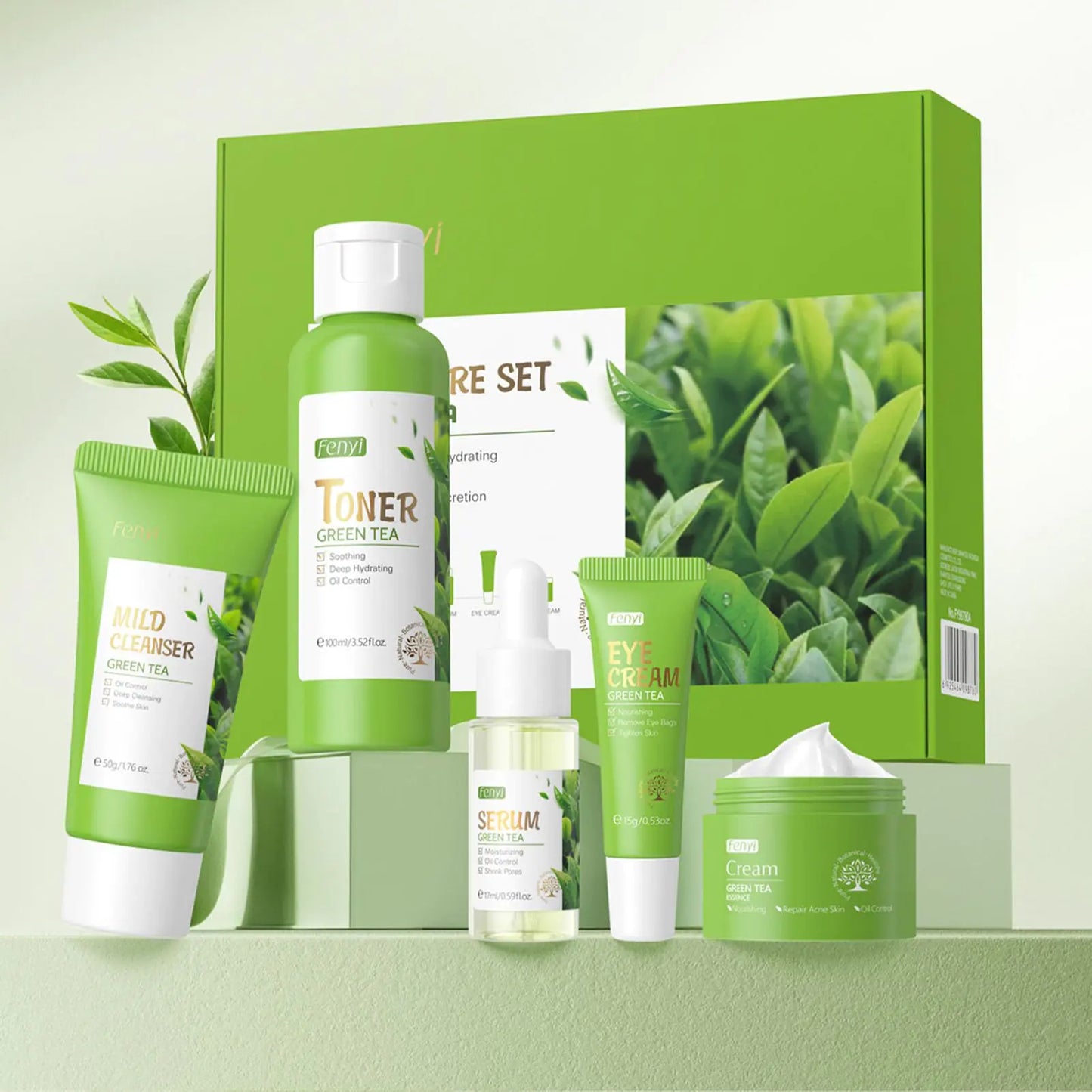 AlluraOne™   Green Tea 5-Piece Skincare Gift Set