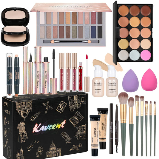 AlluraOne™   Complete Beauty Bundle: Eyeshadow, Lipgloss & More