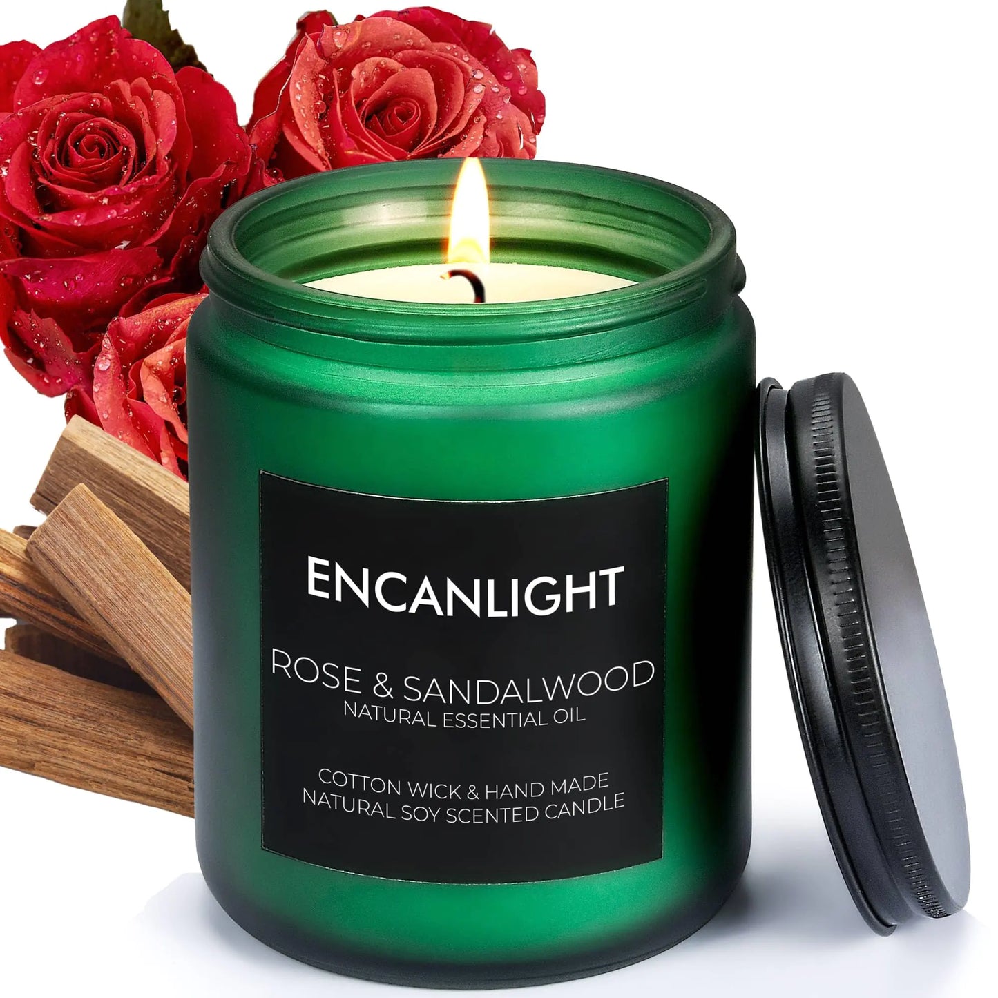 AlluraOne™   Soy Aromatherapy Rose Scented Candles - 13.6oz Home Essentials