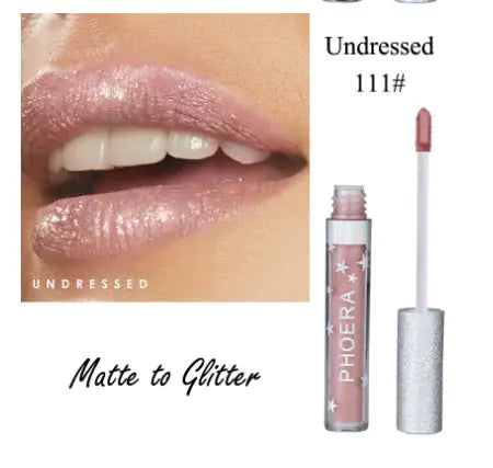 AlluraOne™   Long-Lasting Matte Glitter Lip Gloss