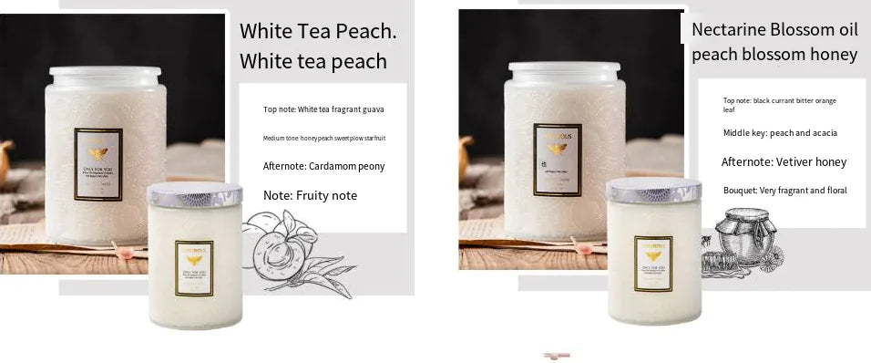 AlluraOne™   Embossed Glass Soy Aromatherapy Candles