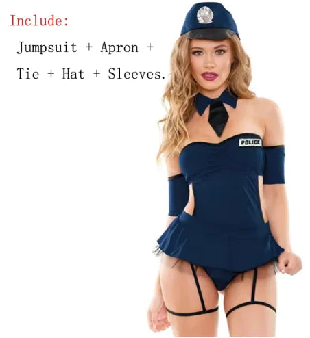AlluraOne™   Police Role Play Costume for Halloween