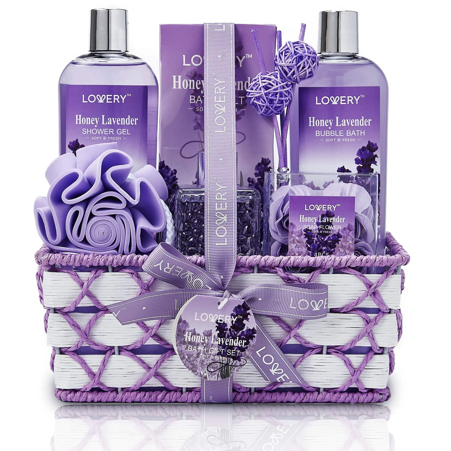 AlluraOne™   Honey Lavender Spa Basket for Her