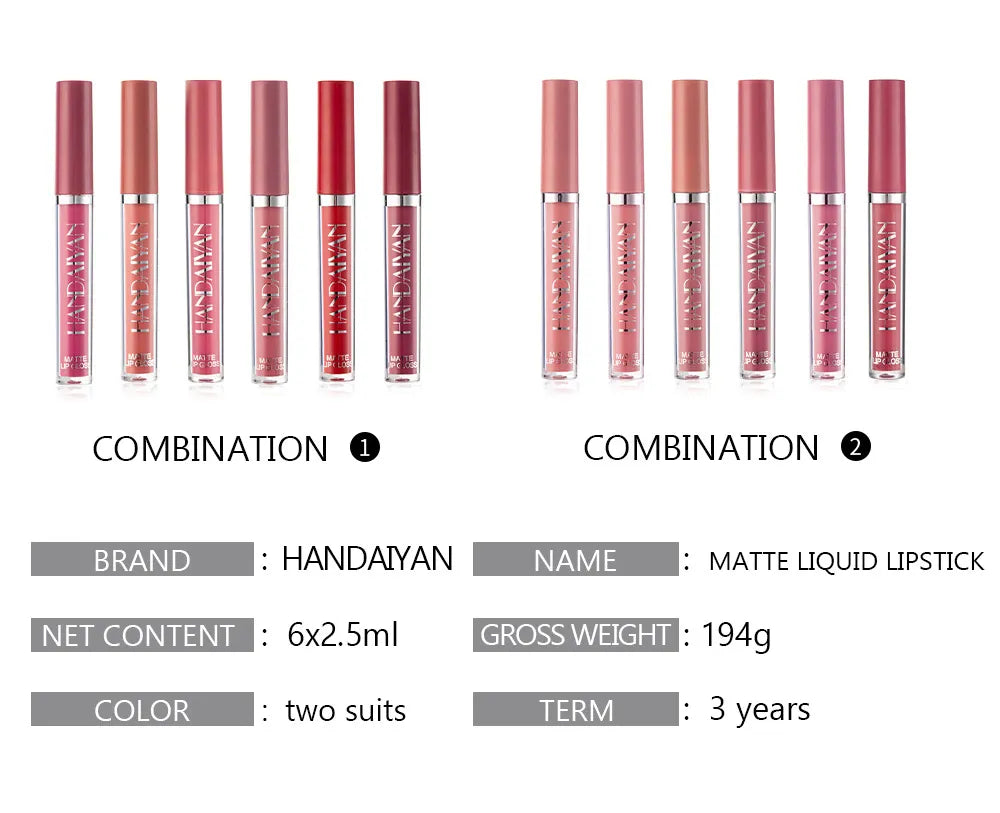 AlluraOne™   HANDAIYAN Matte Liquid Lipstick