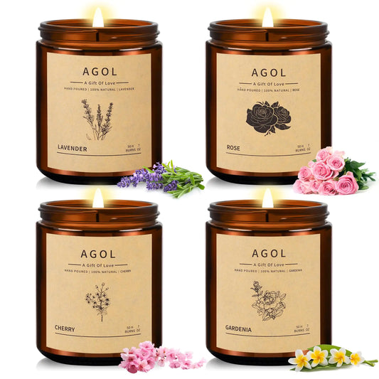 AlluraOne™   4 Piece Luxury Aromatherapy Candle Set