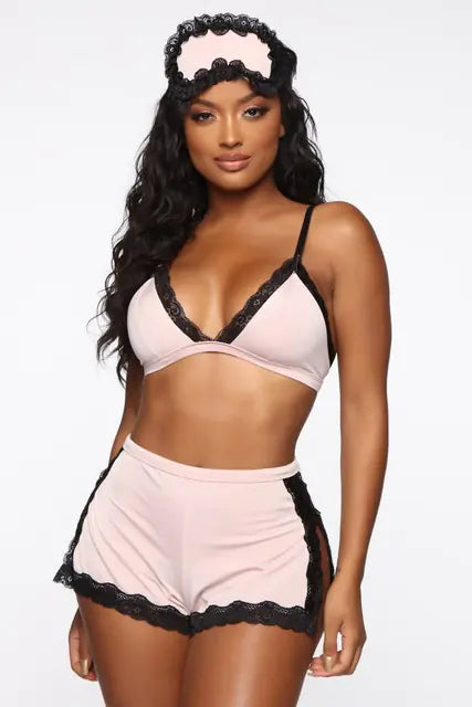 AlluraOne™   Women's Deep V-Neck Lace Lingerie and Sleepwear