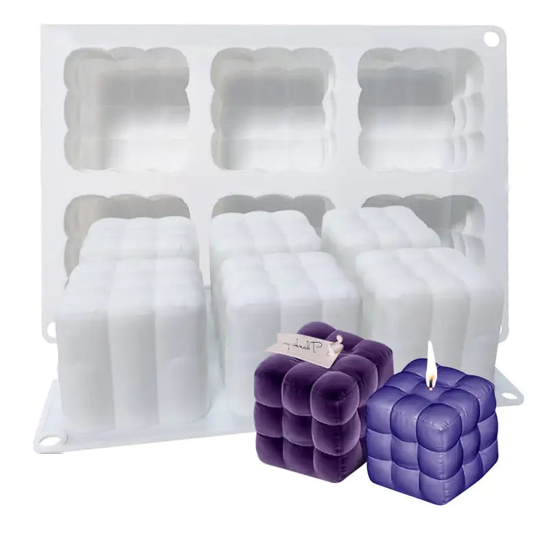 AlluraOne™   Cube Silicone Mold for Cake and Aromatherapy Candles