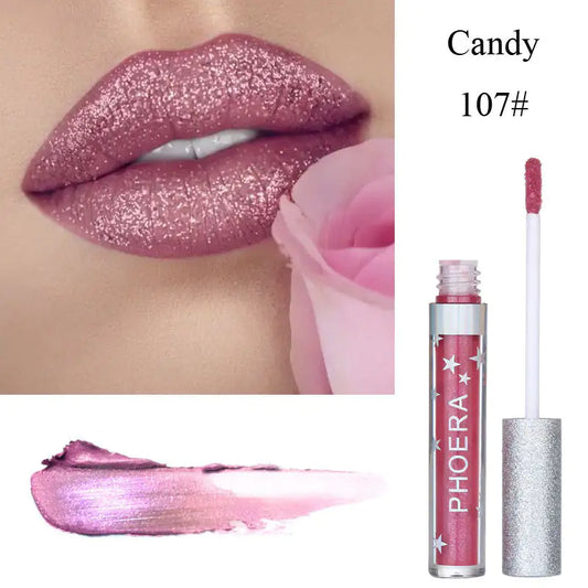 AlluraOne™   Long-Lasting Matte Glitter Lip Gloss