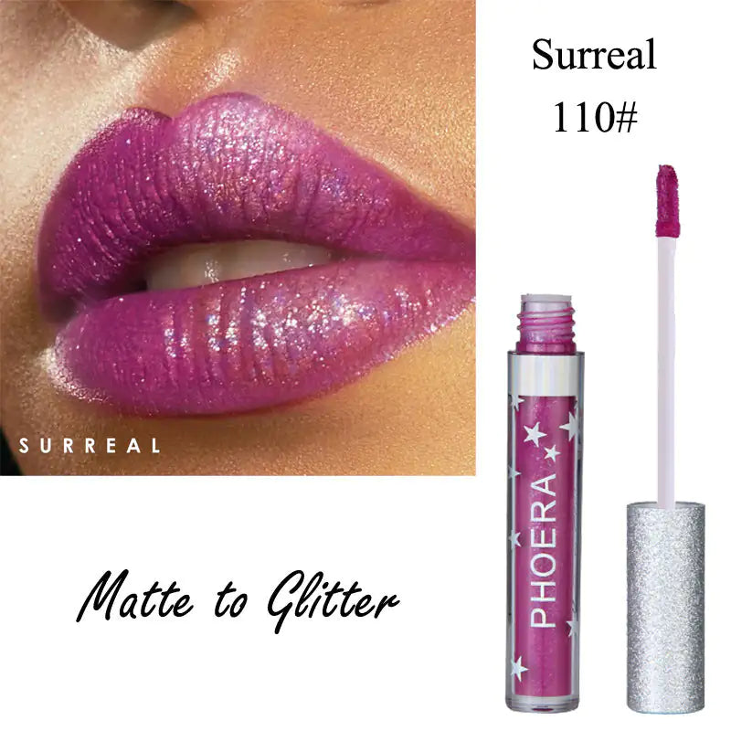 AlluraOne™   Long-Lasting Matte Glitter Lip Gloss