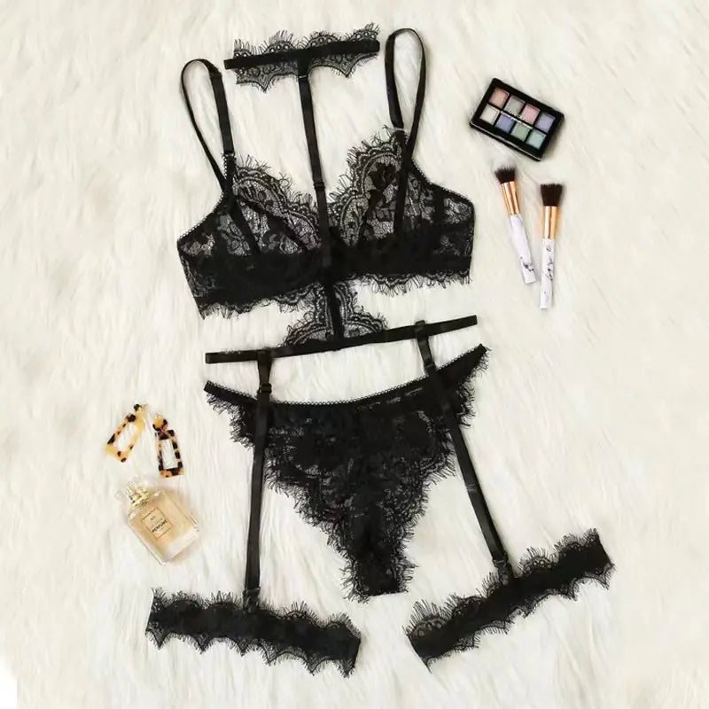 AlluraOne™   Cross-Border Hot Selling Women's Lace Lingerie Set