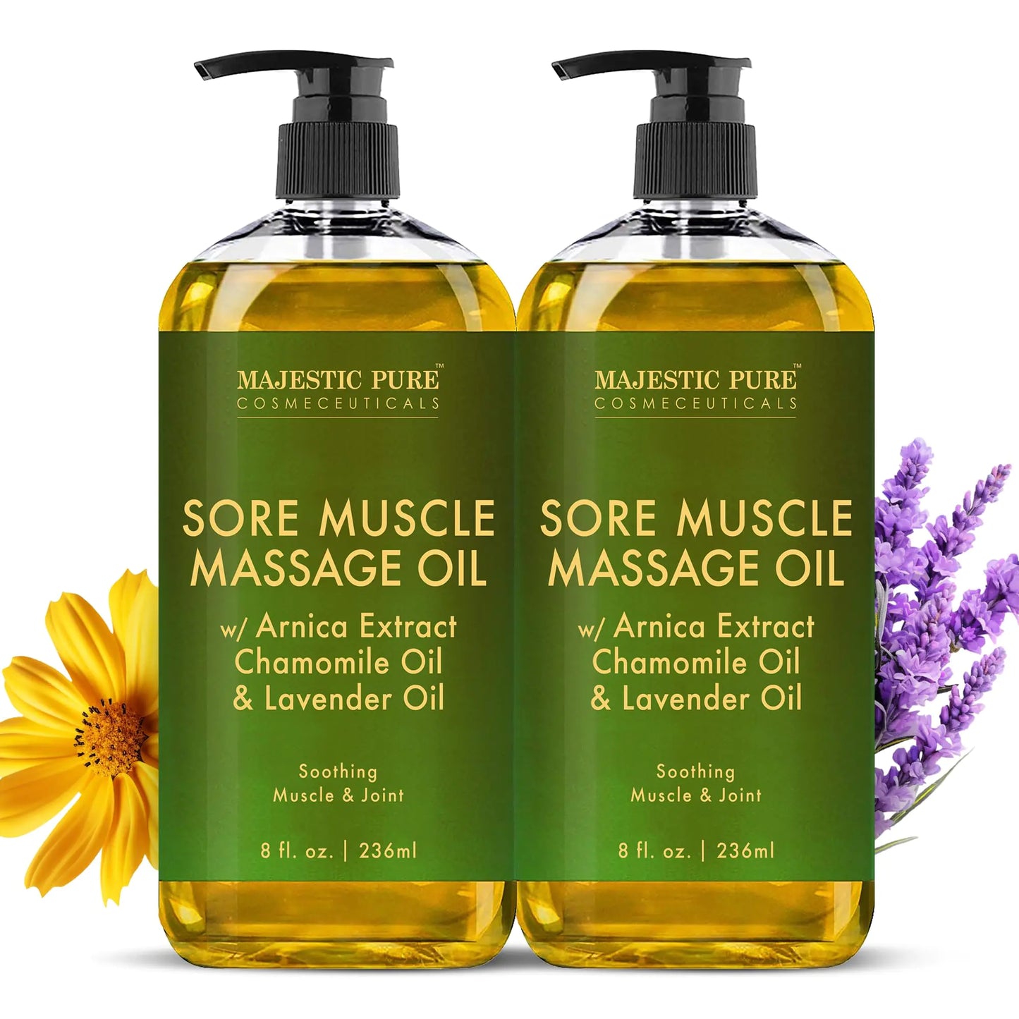 AlluraOne™   PURE Muscle Relief Massage Oil - Arnica with Lavender & Chamomile