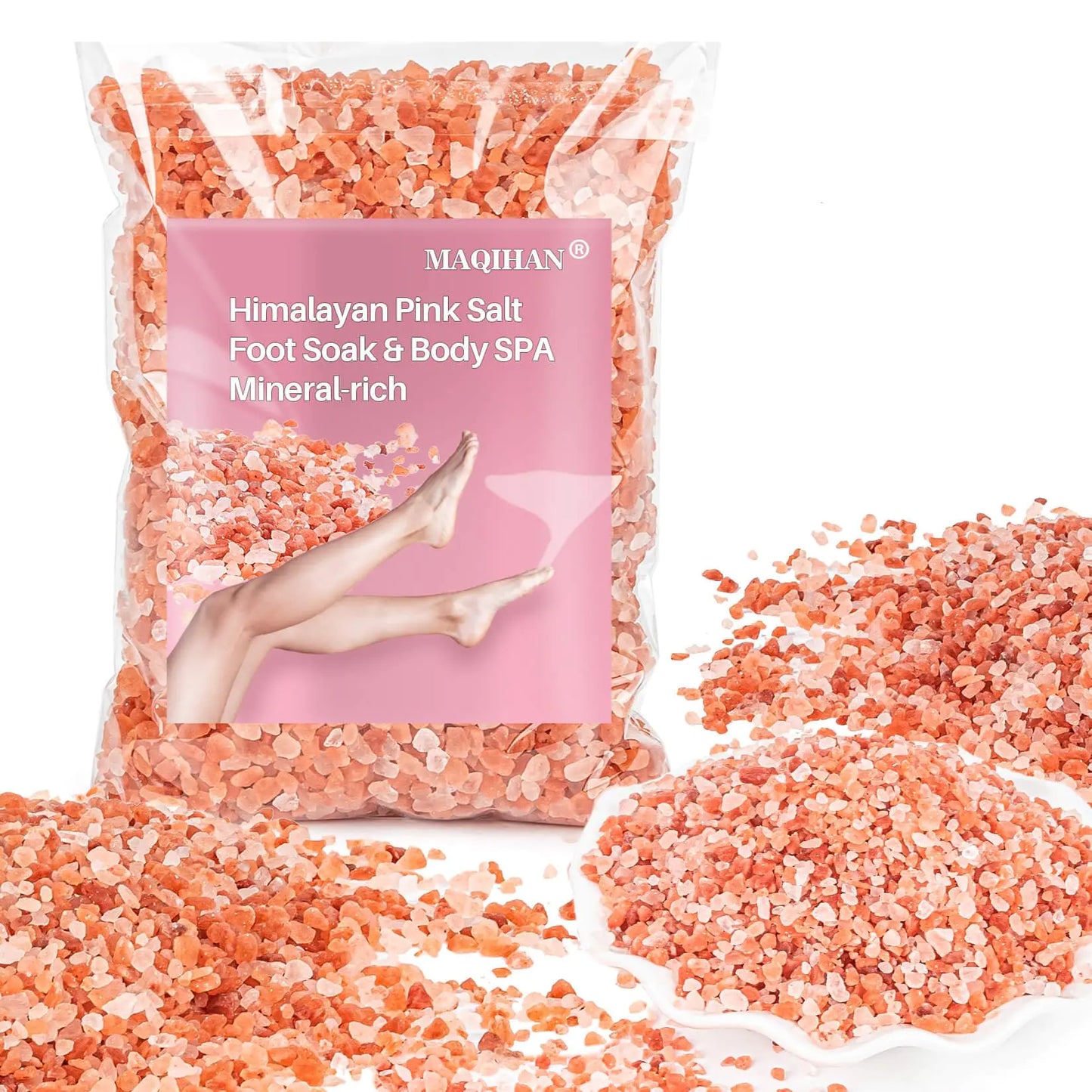 AlluraOne™   Himalayan Bliss Bath Salts - 14.5 Oz Pink Soak