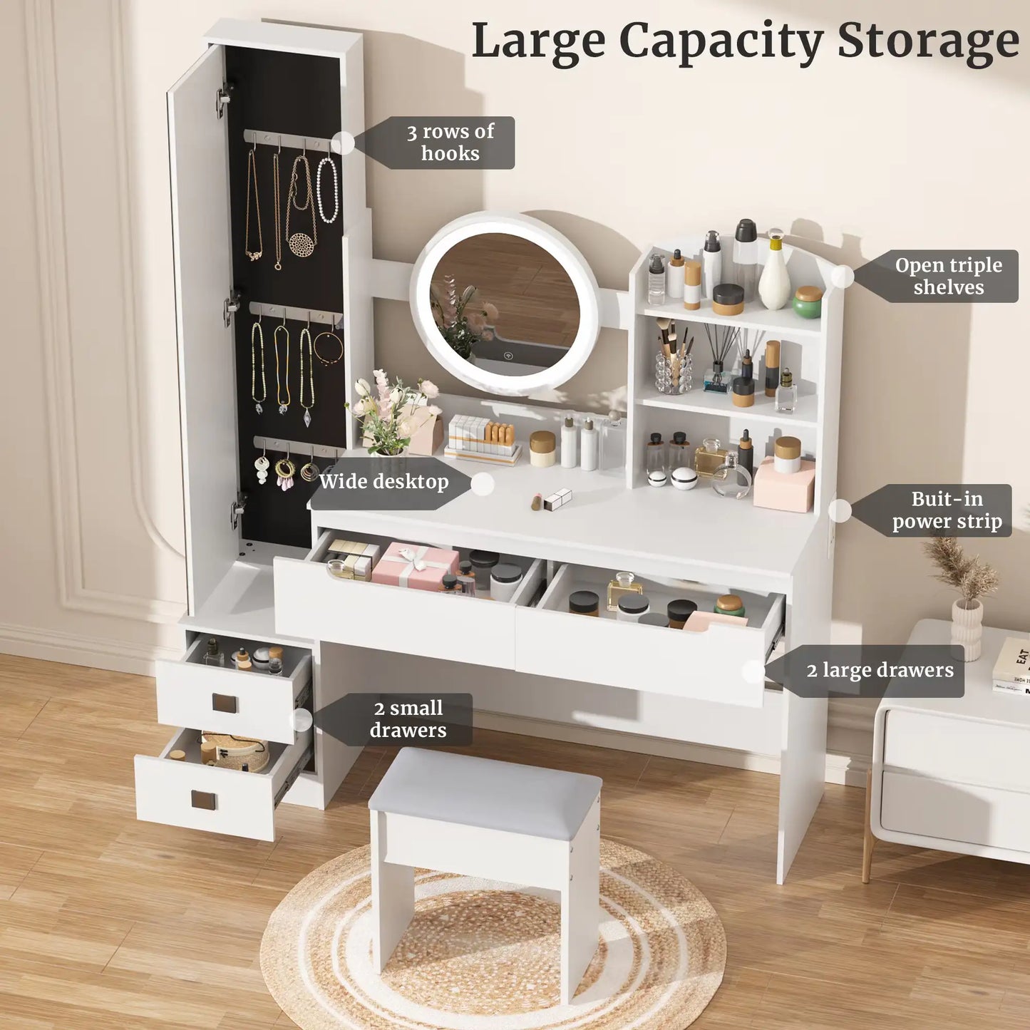 AlluraOne™   VFF Modern Bedroom Vanity Set