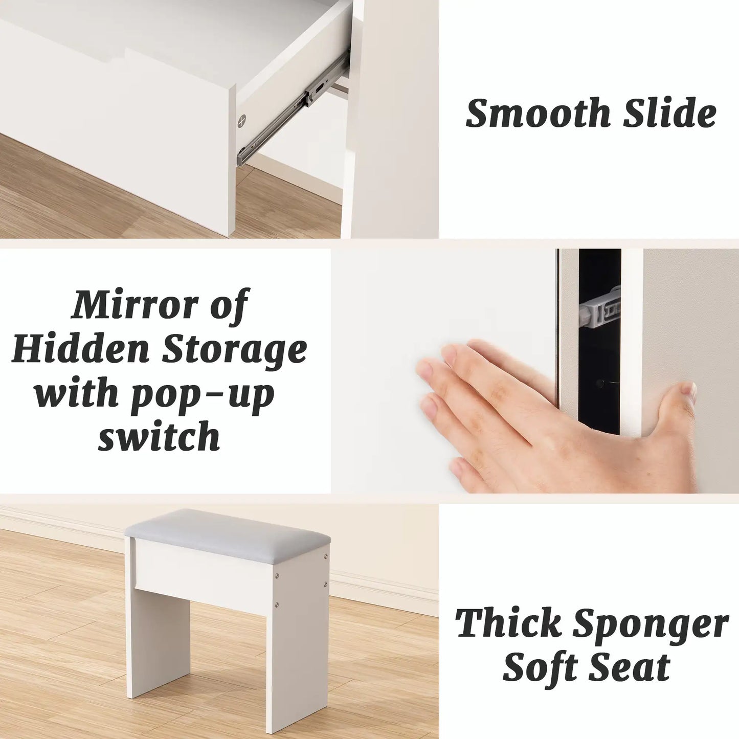 AlluraOne™   VFF Modern Bedroom Vanity Set