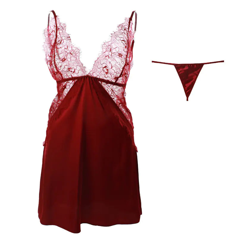 AlluraOne™   Women's Transparent Lace Lingerie Set for Nightwear